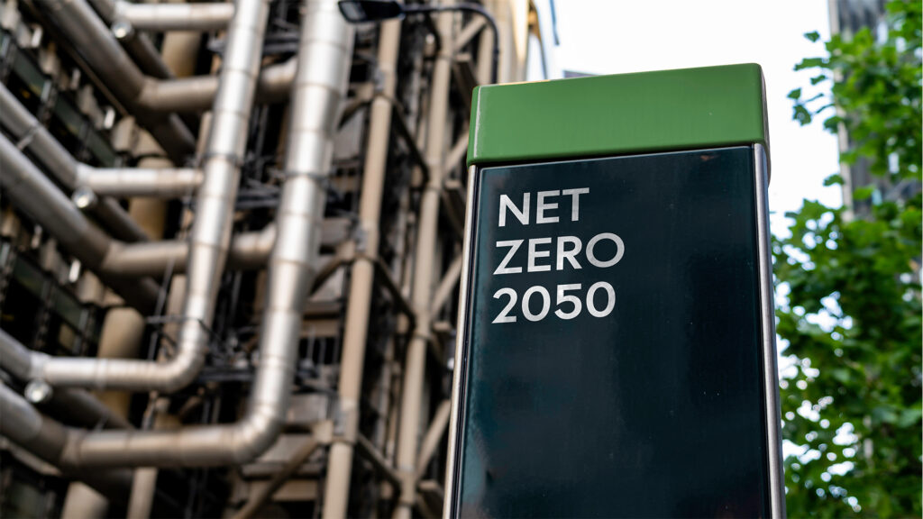 Net Zero sign representing ESCOs